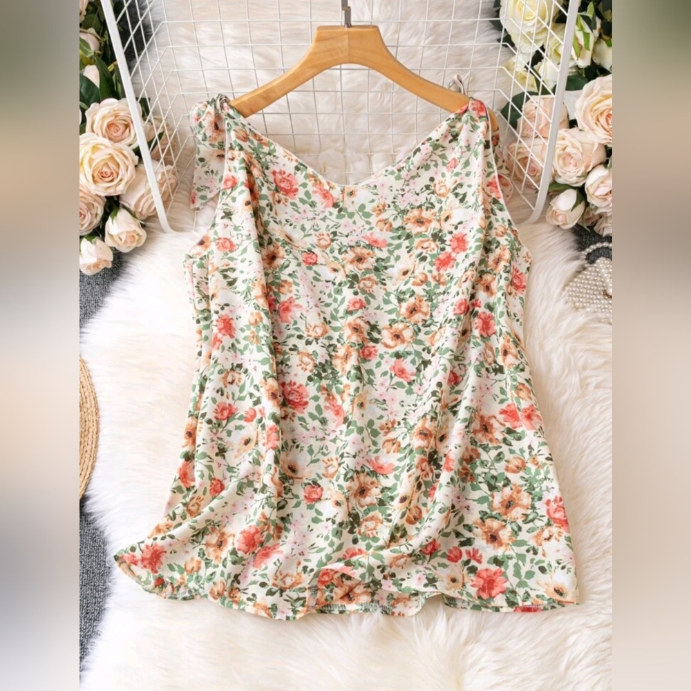 Shein 2XL Floral Tank Top
